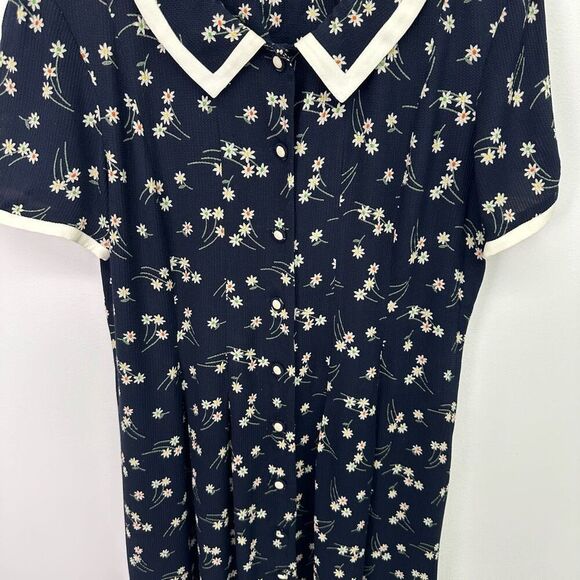 Sara Campbell Vintage Talbots Women’s All Over Floral Button Front Collared Maxi - Picture 9 of 9